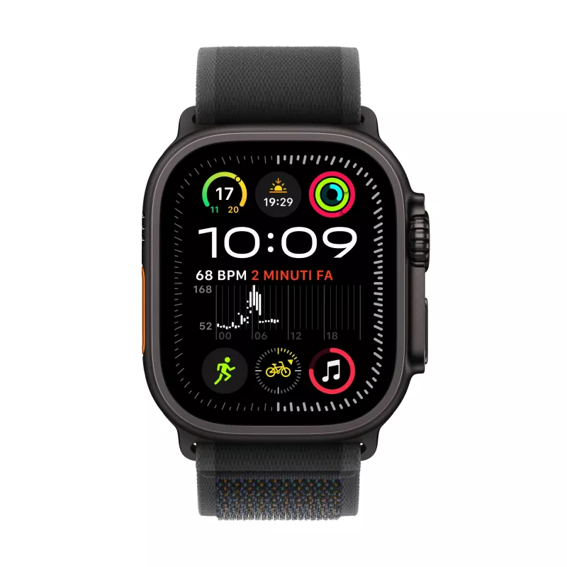 APPLE Watch Ultra 2 GPS + Cellular 49mm Melns Titanium Case with Melns Trail Loop - M/L