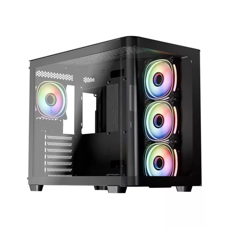 Datora korpuss LC-Power LC-8001B-ON Midi Tower, melns