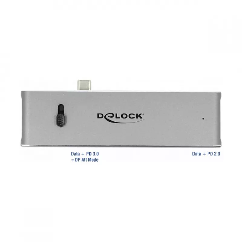 Dokinga stacija DeLOCK Dual USB Type-C ar HDMI, USB 3.2, SD, PD 3.0