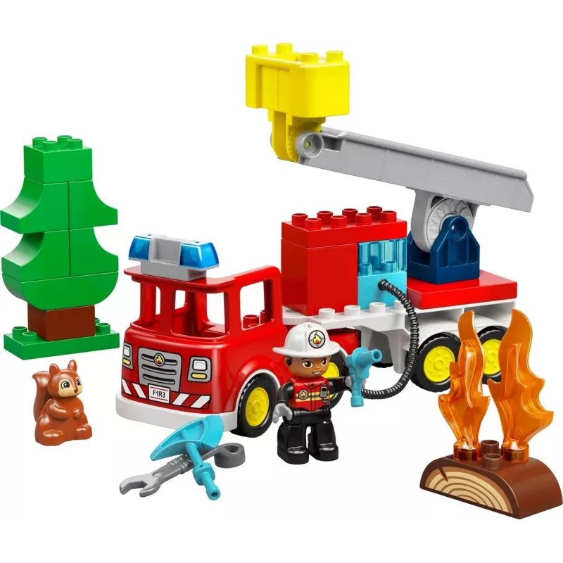 LEGO DUPLO 10473 Ugunsdzēsēju mašīna ar šļūteni un ugunsdzēsēju