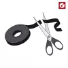 LABEL THE CABLE LTC PRO Roll Strap, abpusējs āķu un cilpu rullis, 25 m melns