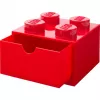 LEGO galda atvilktne 4, uzglabāšanas kastīte sarkanā krāsā, tapas