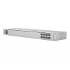 Pārvaldīts L2 tīkla slēdzis UBIQUITI USW-Aggregation — 8 SFP+ sloti, 10G atbalsts, bez ventilatora, 1U statīvā, sudraba