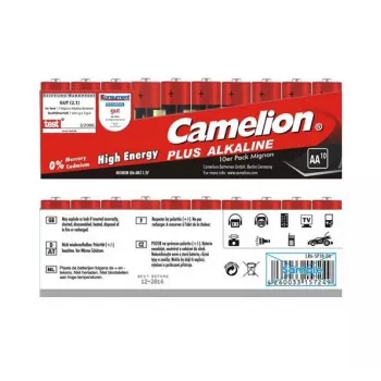 Vienreizlietojamā baterija CAMELION LR6-SP10 AA sārmainā 1,5 V, 10 gab., 49,8 mm x 1,41 cm, 24 g katra