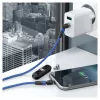 USB kabelis RealPower MagneticCharge2 1m Zils ātra uzlāde un datu pārsūtīšana