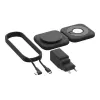 Bezvadu 2-in-1 uzlādes stacija Belkin BOOSTCHARGE PRO QI2 WIZ026VFBK — bezvadu ātrā uzlāde telefonam un austiņām