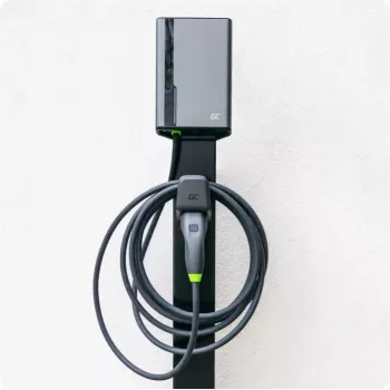 Wallbox zaļa Cell GC EVGC021B2275 3.6-22 kW 7.5 m NFC pelēks alumīnijs