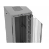 Rack cabinet LANBERG FF01-8047-12SL 47U 800x1000 mm pelēks ar priekšējām un aizmugurējām stikla durvīm un LCD paneļa vietu