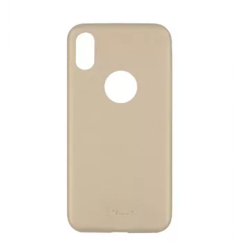 Telefona vāciņš Tellur plāns Synthetic Leather iPhone X/XS — zelta, plāns aizsargapvalks