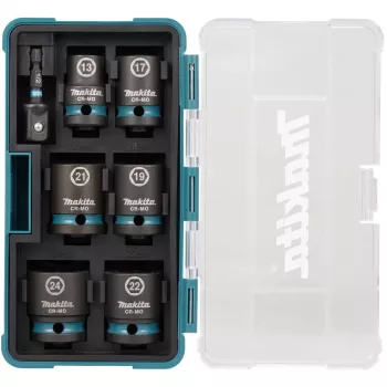 Makita E-16592 triecienuzgriežņu komplekts Impact socket set Melns, Teal