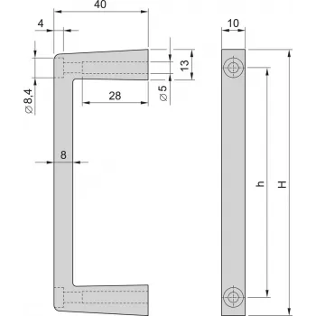 SCHROFF Frontgriff 4HE Multipac 2x 20860259 VE2 - Rack-Accessory - 4 HE (20860259)