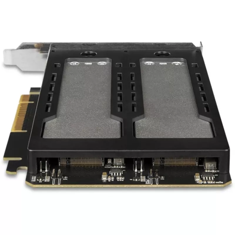 Mobilais glabāšanas plaukts RAIDSONIC ToughArmor MB842MP-B — 2 izņemami sloti M.2 NVMe, PCIe 4.0 x16