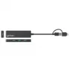 Manhattan USB-C un USB-A kombinētā dokstacija/cents, Porti (4): USB-A (x4), 5 Gbps (USB 3.2 Gen1 jeb USB 3.0), Ar USB barošanu (nav nepieciešams ārējs barošanas avots)