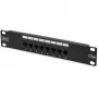 Sadales panelis 10 8 porti, Cat5e, U/UTP, 1U, melns (komplekts)