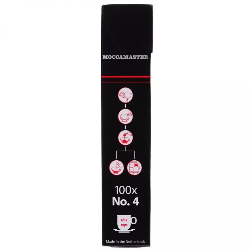 Kafijas filtrs MOCCAMASTER 85022 — papīra filtri, balti, iepakojumā 100 gab.