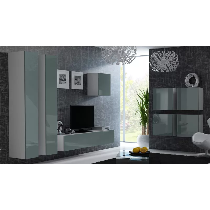Cama Square Skapis VIGO 50/50/30 balts/pelēks glancēts