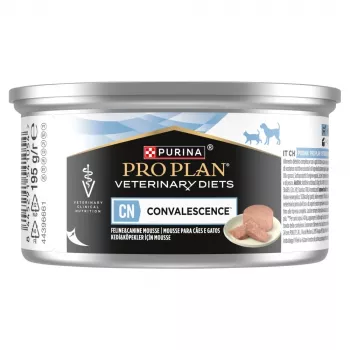 Mitrā atveseļošanās diēta kaķiem un suņiem Purina Pro Plan Veterinary Diets CN Convalescence 195 g — zivs, 77% mitrums, 10.8% olbaltumvielas, 7.4% tauki