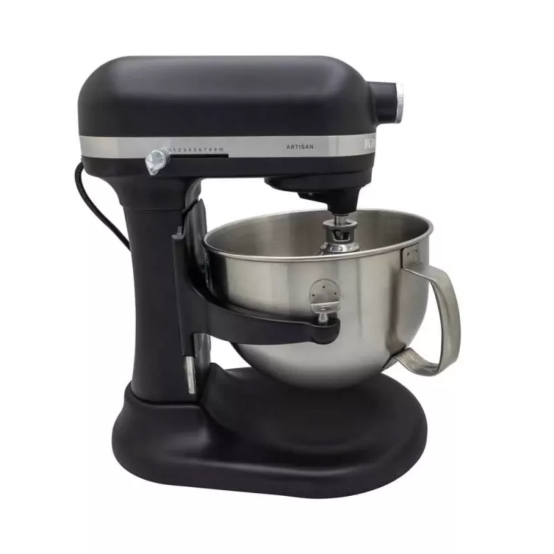 KitchenAid 5KSM60SPXEBM Statīva mikseris 375 W Melns, Pelēks, Nerūsējošais tērauds