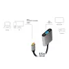 USB Type-C uz VGA (D-Sub) video adaptera kabelis LOGILINK CUA0104 0,15 m, pelēks/melns
