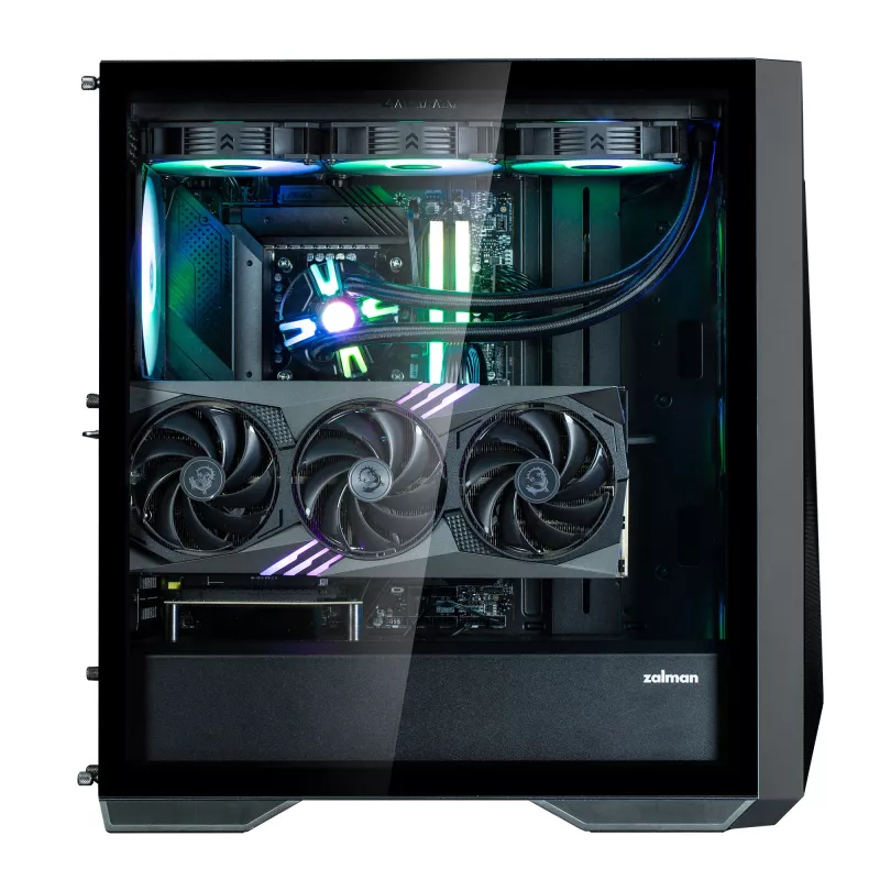 Zalman Z9 Iceberg MS Black ATX Mid Tower PC korpuss ar 4x 140 mm ARGB ventilatoriem - Midi/Mini Tower - ATX