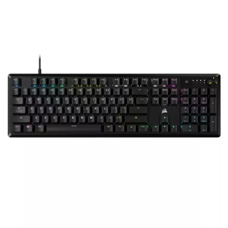 Corsair K70 spēļu tastatūra, USB, melna, mehāniska, pilna izmēra, 104 taustiņi