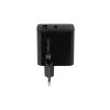 Vadu mobilo ierīču lādētājs NATEC NUC-2145, 65W, USB-C PD 3.0 + QC 3.0, 1x USB-C, 1x USB-A, 110–240V, melns
