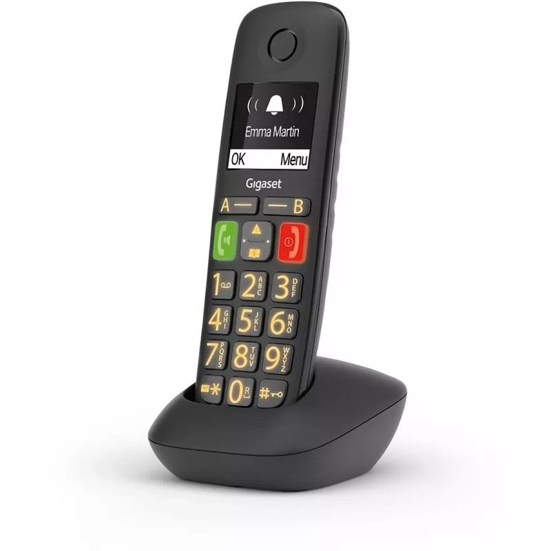 Gigaset Hearing Aid.DECT E290HX melns papildtālrunis