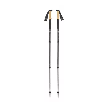Melns Diamond Alpine Carbon Cork pārgājiena nūja Unisex teleskopiska