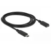 USB kabelis DeLOCK 85534 USB 3.2 Gen 1 1.5m USB C melns