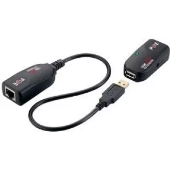 LogiLink UA0207 USB 2.0 Cat5 pagarinātāju komplekts, melns