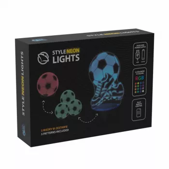 Galda lampa MANTA SNL124RGB RGB 3D gaismas dekoru bumbas, krāsu mainošas gaismas diodes, dekoratīvs apgaismojums