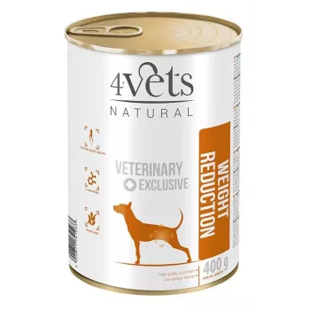 4VETS Natural Svars Reduction Dog - mitrā suņu barība - 400 g