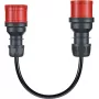 Adapter for Gemini flex 11 kW, CEE Sarkans Three-Phase Power 16A > CEE Sarkans 32A (melns, 30 cm)