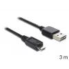 USB kabelis DeLOCK EASY-USB 2.0-A - USB 2.0 micro-B 3m
