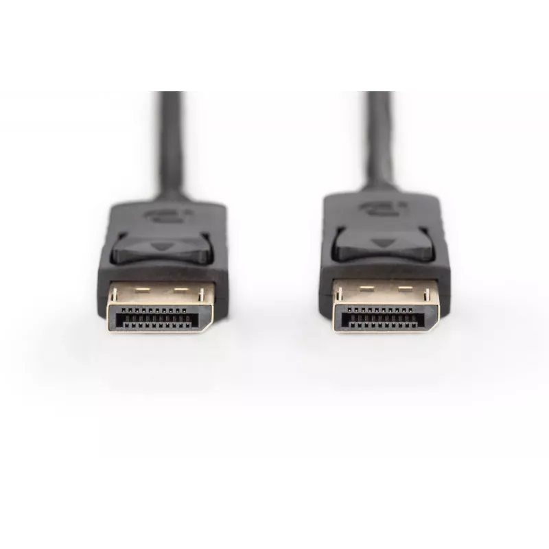 Savienojuma kabelis DisplayPort ar fiksatoriem 1080p 60Hz FHD Tips DP / DP M / M melns 1m