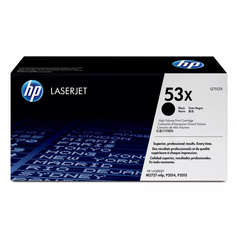 HP 53X augstas ietilpības melna oriģinālā LaserJet tonera kasetne, 7000 lapas, melna, 1 gab.