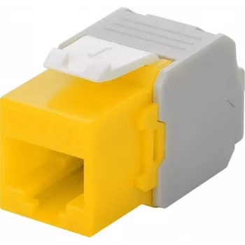 Wentronic Goobay CAT 6a KeyStone RJ45 ligzda, neekranēta, 500 MHz, dzeltenbalta (90691)