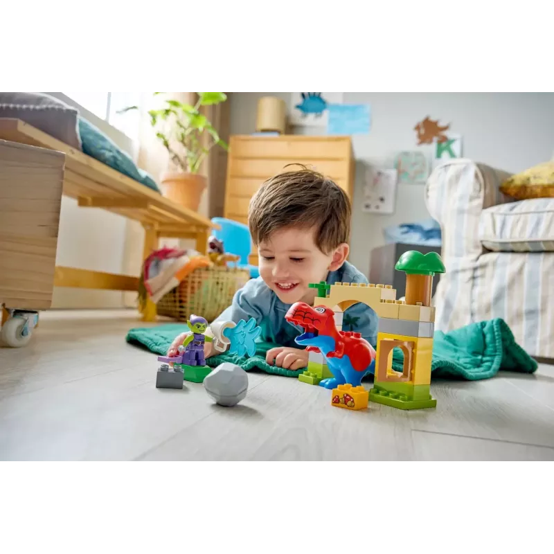 LEGO DUPLO 10463 Dinozaurs Zirnekļcilvēks-Rekss pret Zaļo Goblīnu