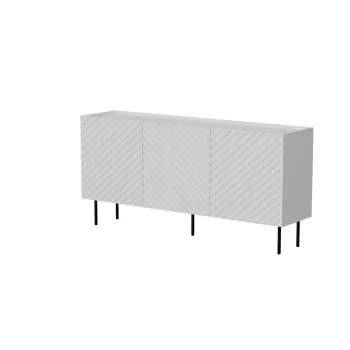 Kumode Cama Meble LUCCA 3D 165x40x80 cm, balta, skaidu plātnes korpuss