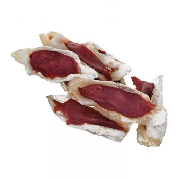 Suņu našķi PETITTO truša auss pildīta ar pīli 500 g — vienas sastāvdaļas hipoalerģiska košļājamā uzkoda