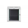 Pie sienas stiprināms rack skapis DIGITUS Dynamic-N 12U, 19 collas, 600x450 mm (PxD), IP20, aizslēdzams ar atslēgu, nesamontēts