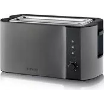 Severin AT 9341 tosteris 4 šķēlēm 1400 W melns nerūsējošais tērauds