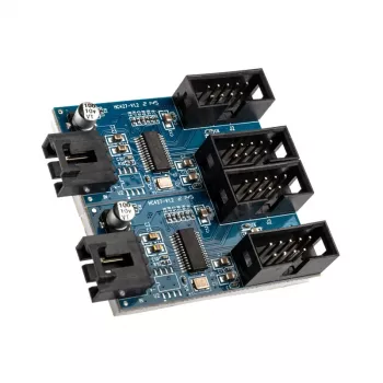 USB 2.0 centrmezgls Akasa AK-CBUB64-30BK 1–4 portu USB 2.0