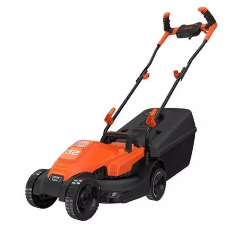 Melns & Decker elektriskais zāles pļāvējs ar pļaušanas augstuma regulēšanu 1200 W Pļaušanas platums (maks.) 32 cm