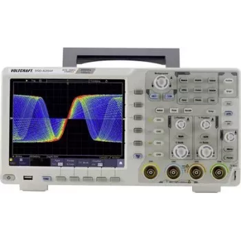 VOLTCRAFT DSO-6204F Digitālais osciloskops 200 MHz 4 kanālu 1 GSa/s 40000 kpt 8 bitu Digitālā atmiņa (DSO), Funkciju ģenerators (VC-8366330)