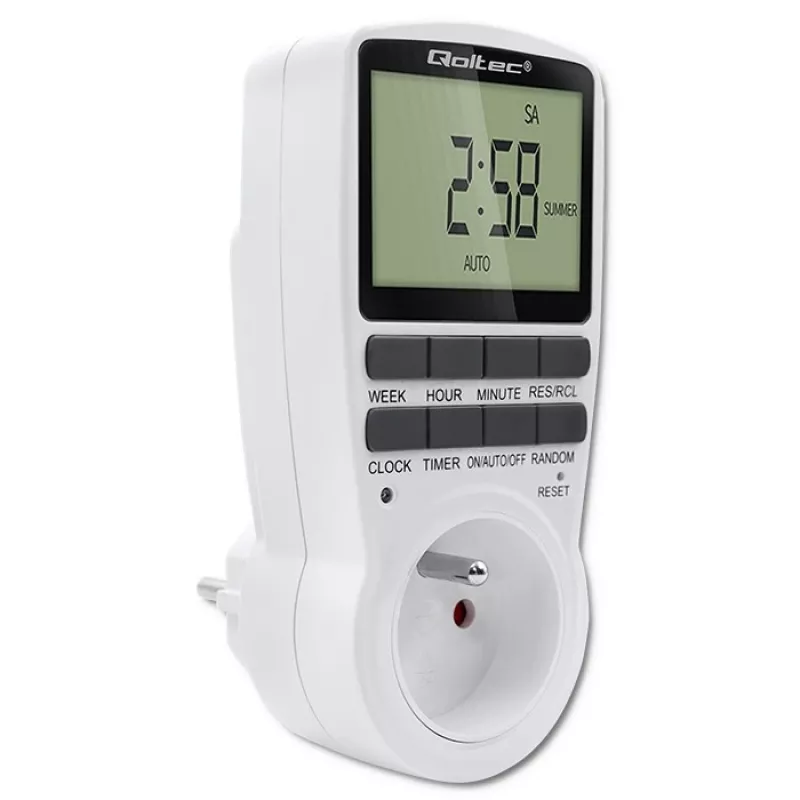 Elektroniskais taimeris QOLTEC PC0628 ar LCD displeju, 24 stundu atpakaļskaitīšana
