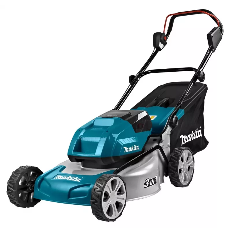 Makita DLM460PT2 zāles pļāvējs Staigājams aiz pļāvēja Akumulators Melns, Zils, Pelēks