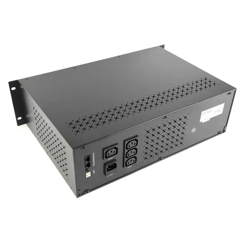 Gembird - UPS plaukts 19'' 3.4U 1500VA, 4xIEC 230V izeja, IEC14 ieeja, RJ11, USB, LCD Line-Interactive 1.5 kVA 900 W 4 kontaktligzdas