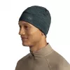 Beanie Buff Merino Lightweight Multistripes Forest — Buff merino vilnas vieglā cepure, unisex, tumši zaļa, 125 g/m²