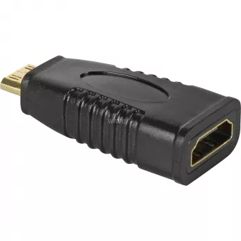 Wentronic Goobay HDMI™-Adapter, HDMI Standard-Socket (Type A), Melns - HDMI™ A-Socket>HDMI™ C(Mini)-Plug (68841)